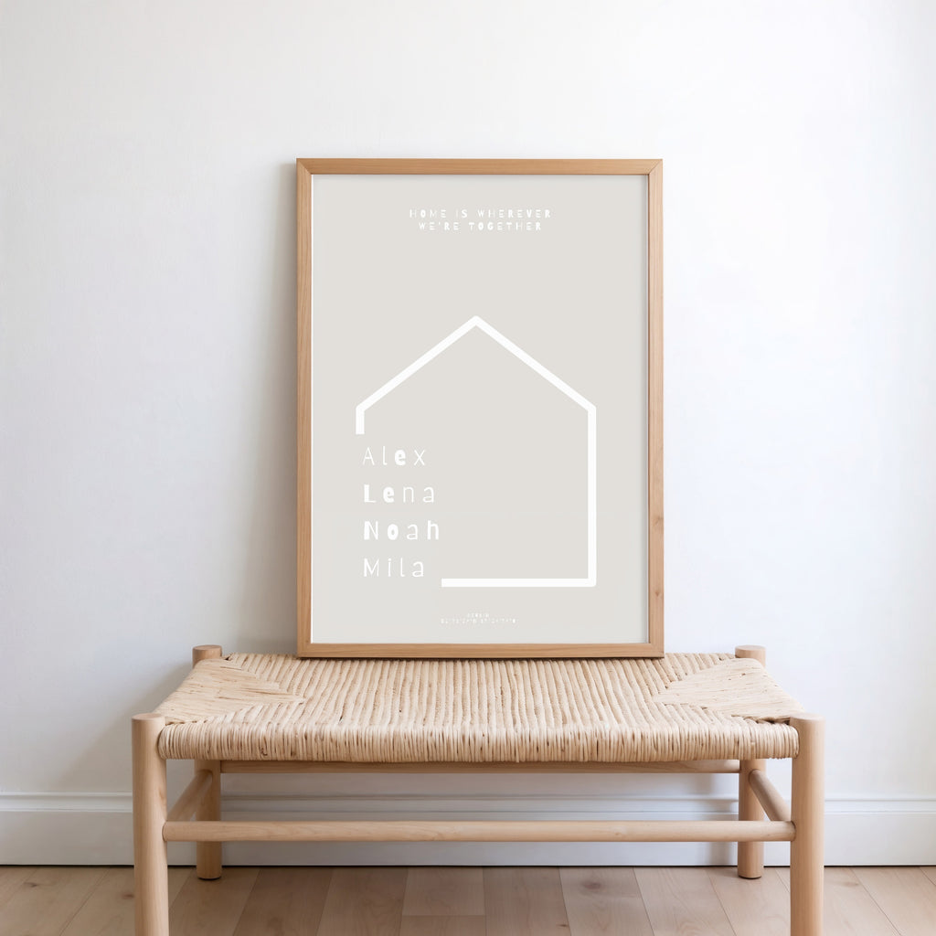 PERSONALISIERTES HOME IS WHERE WE’RE TOGETHER POSTER