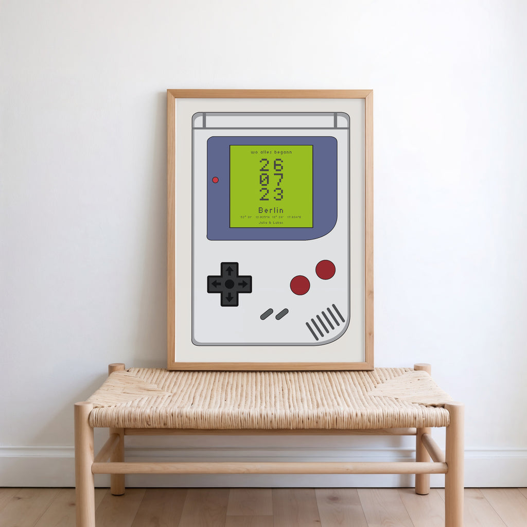 PERSONALISIERTES GAME MEMORY DATE POSTER