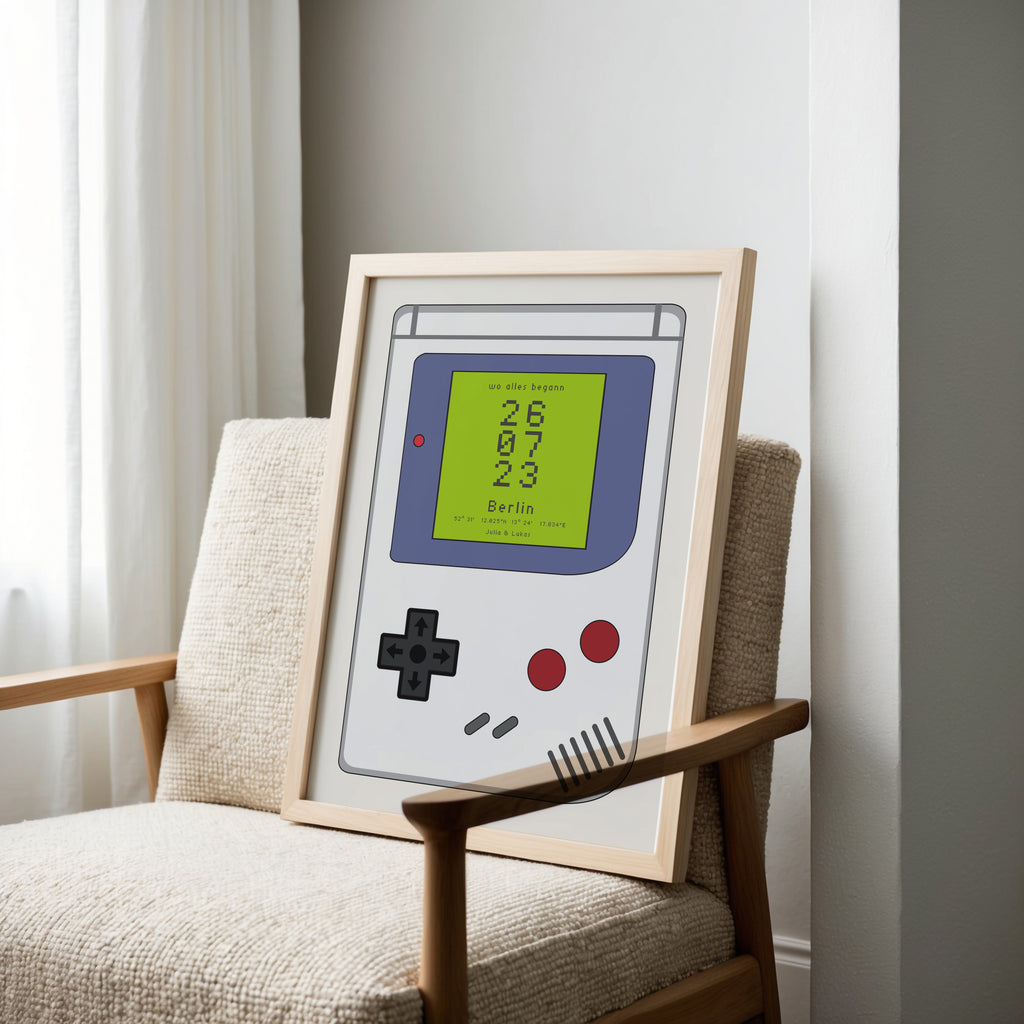 PERSONALISIERTES GAME MEMORY DATE POSTER