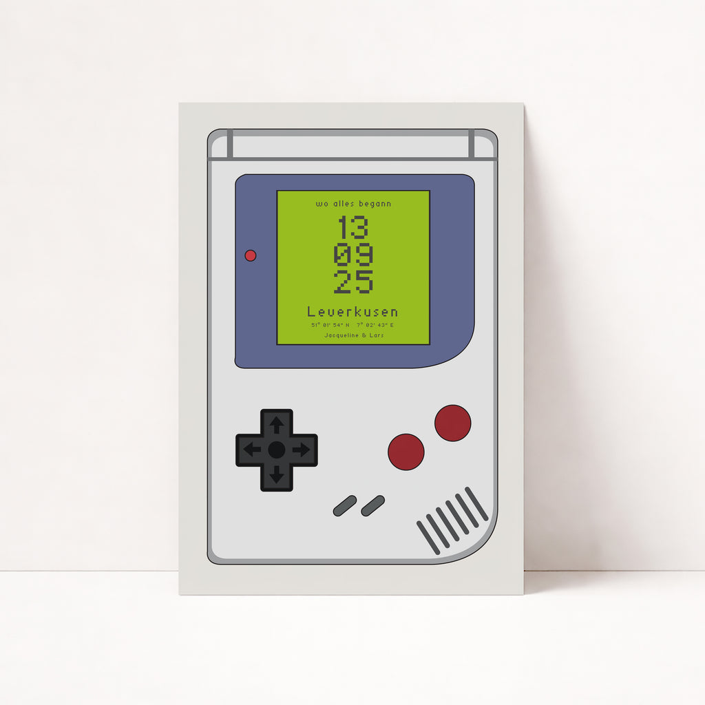 PERSONALISIERTES GAME MEMORY DATE POSTER