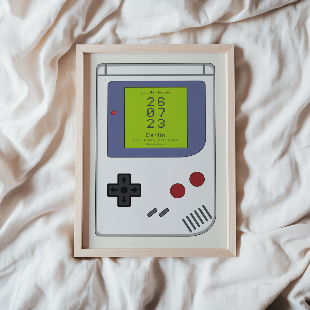 PERSONALISIERTES GAME MEMORY DATE POSTER