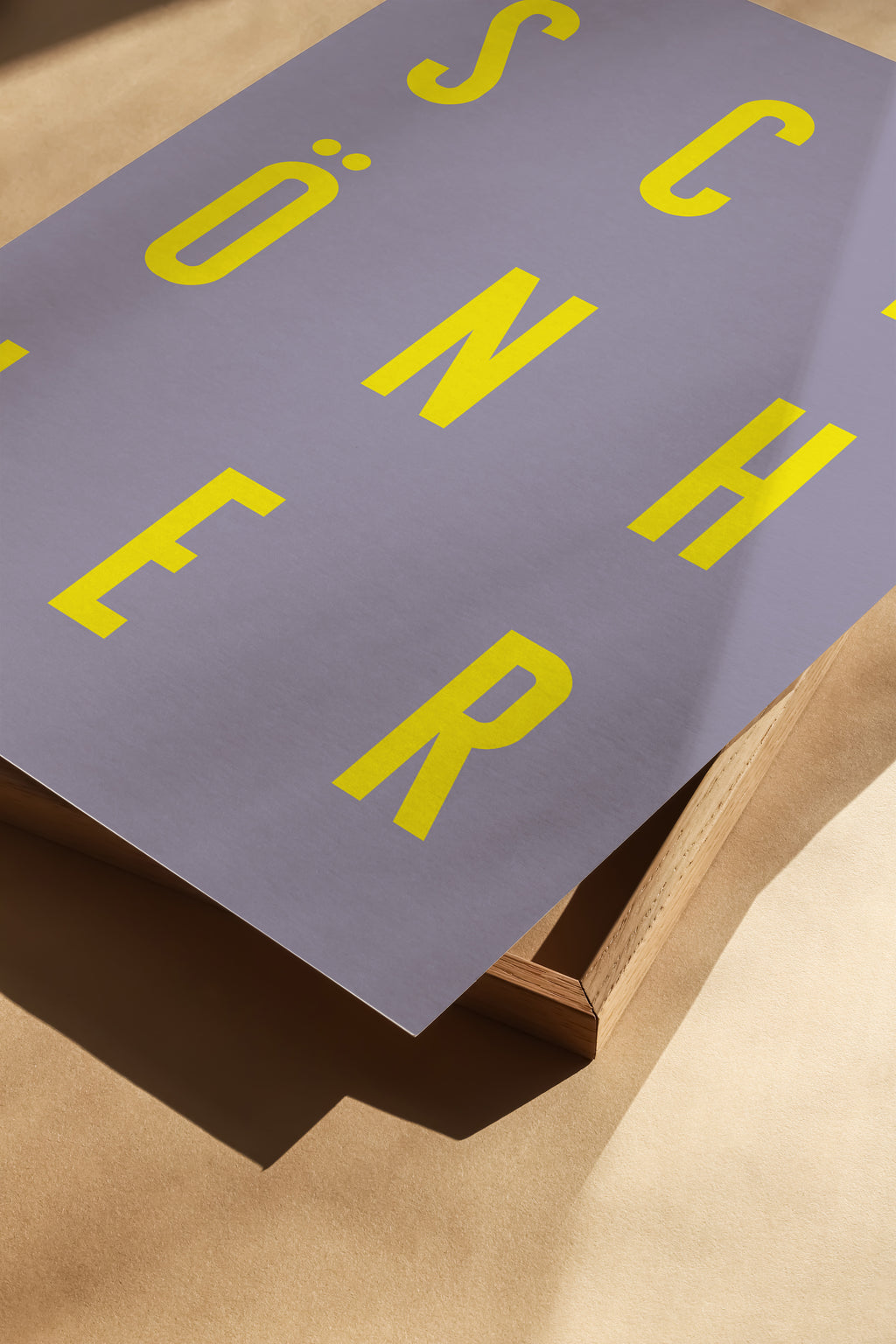 Modernes Typography Poster in klaren Farben – ästhetische Wanddekoration für Büro oder Flur
