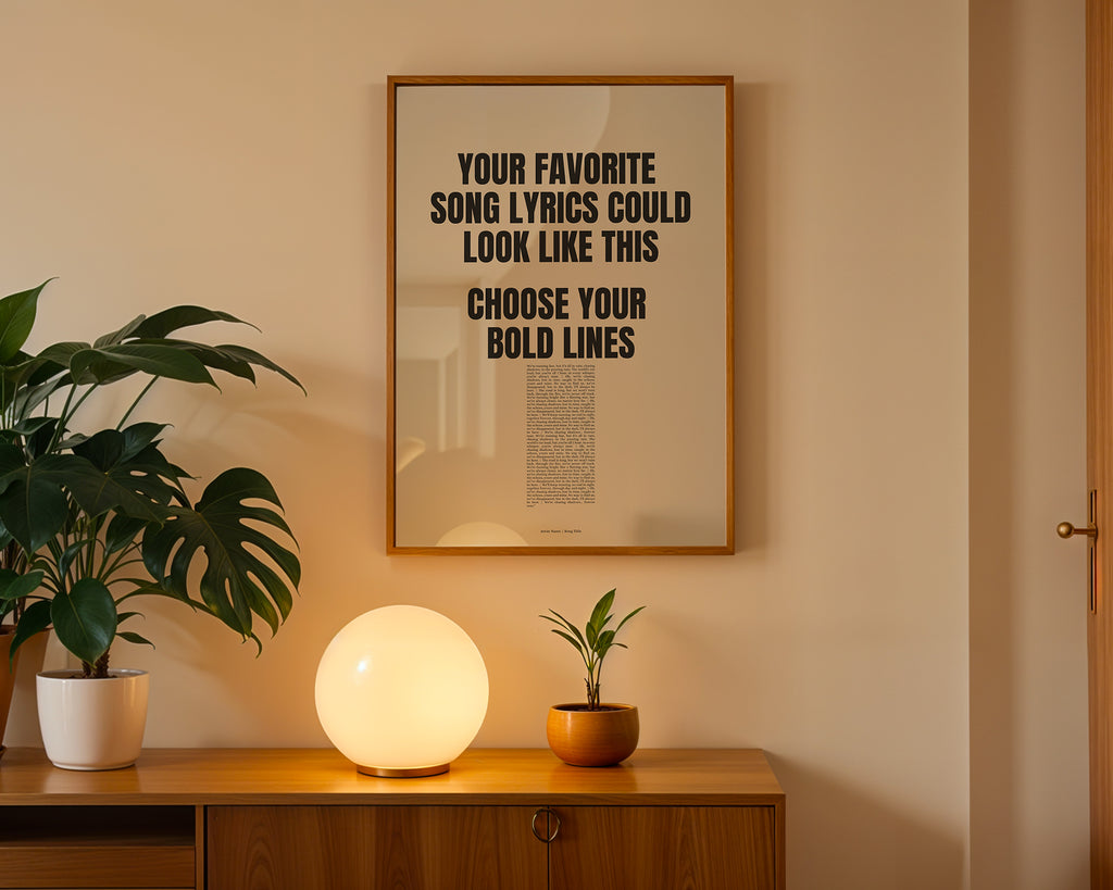 PERSONALISIERTES YOUR FAVORITE SONG LYRICS POSTER
