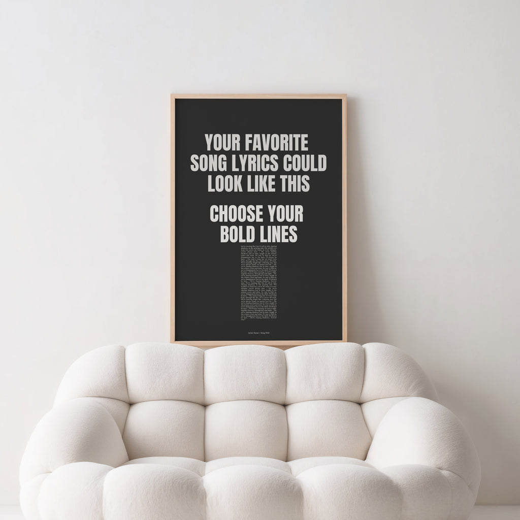 PERSONALISIERTES YOUR FAVORITE SONG LYRICS POSTER