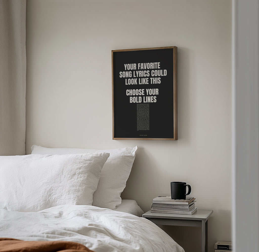 PERSONALISIERTES YOUR FAVORITE SONG LYRICS POSTER