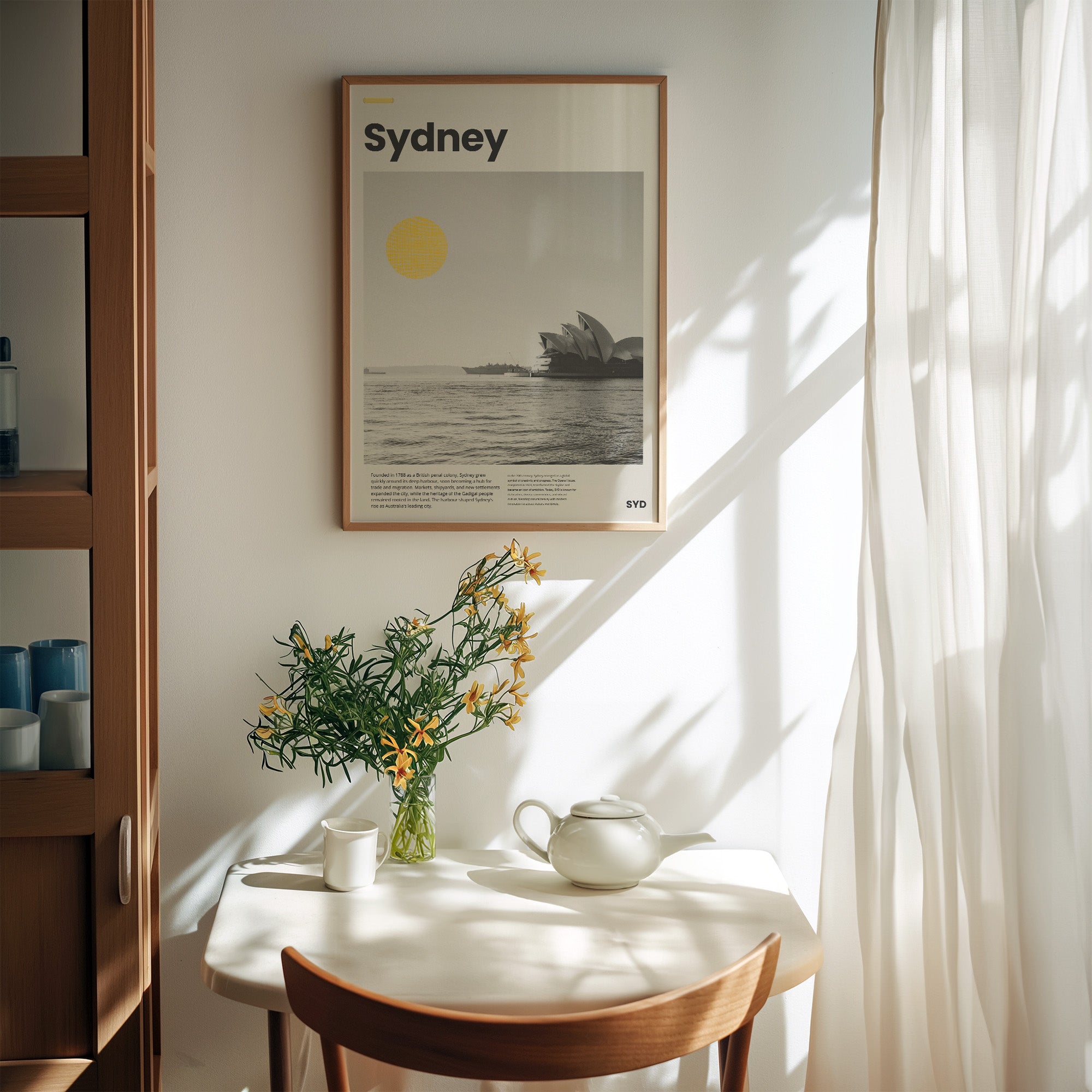 Modernes Sydney Hafen Poster mit ruhigem Meer