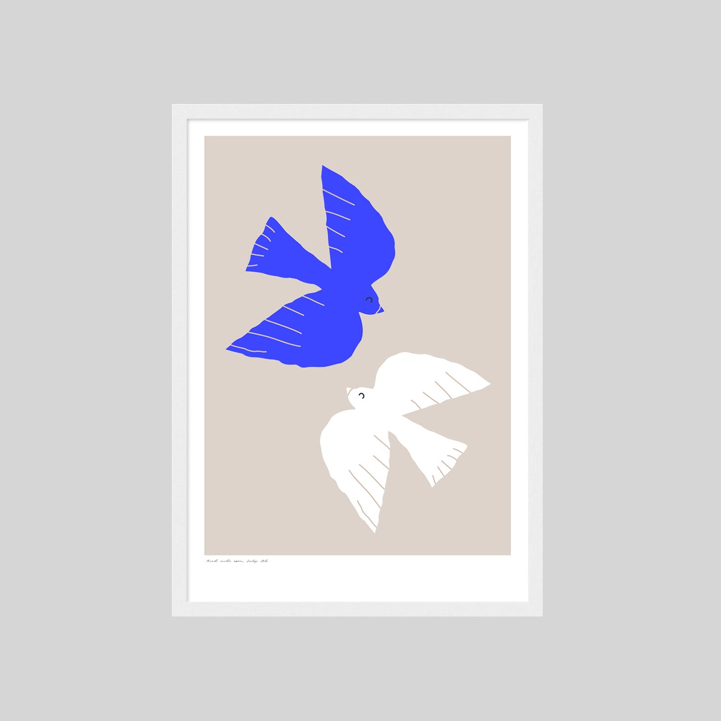 Modernes Vogel Poster in reduzierter Illustration – ästhetische Wanddeko für jeden Raum

