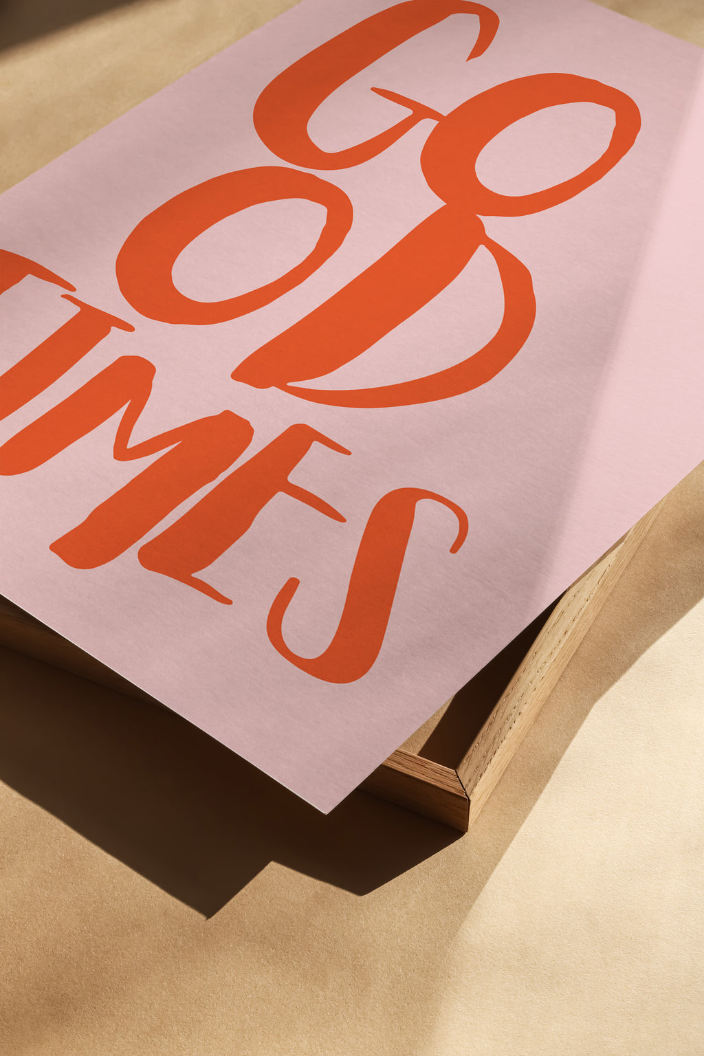 Typografie Poster „Good Times“ in warmen Farben als moderne Deko für Gallery Wall oder Wohnraum