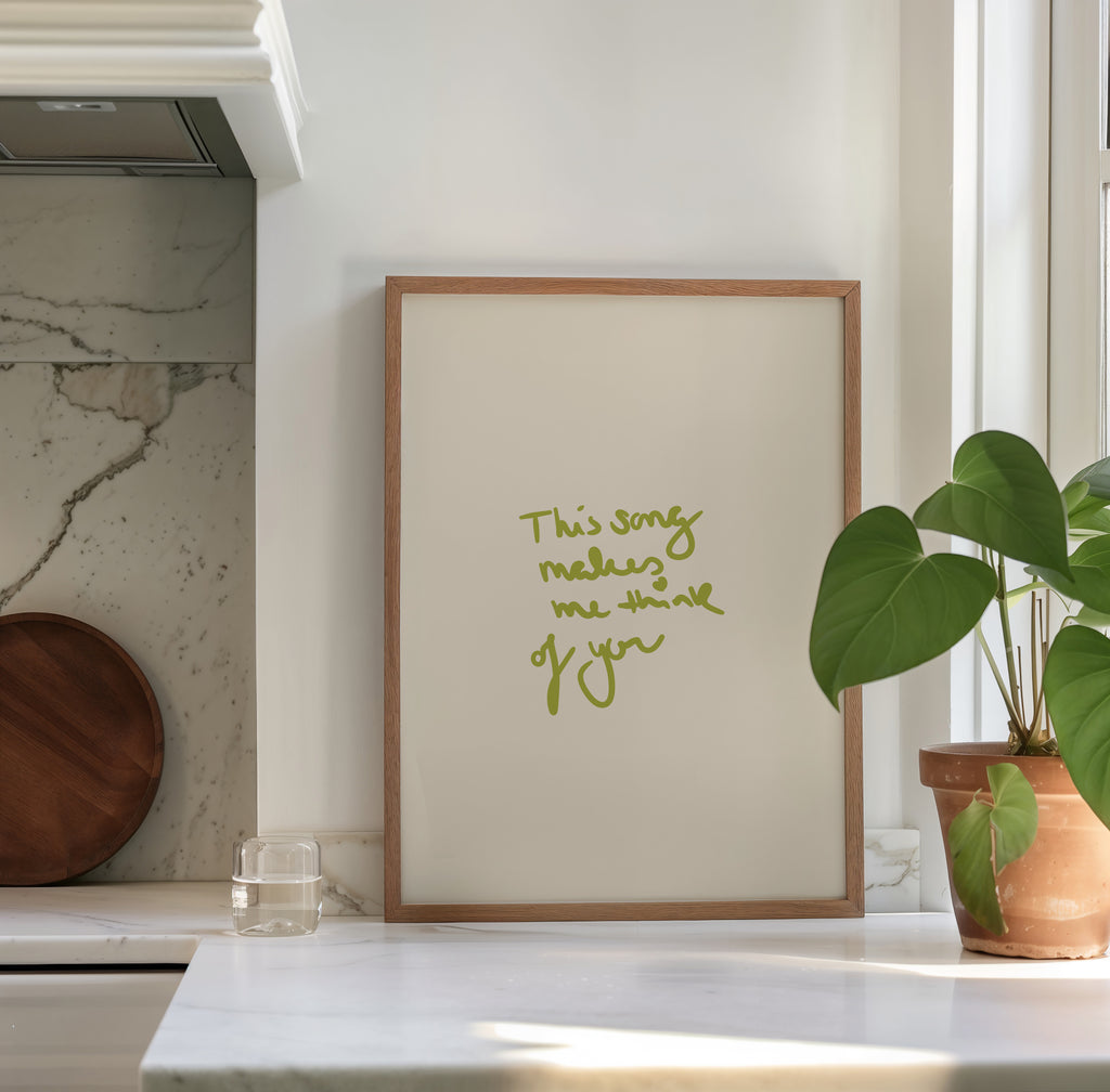 THIS SONG MAKES ME THINK OF YOU POSTER