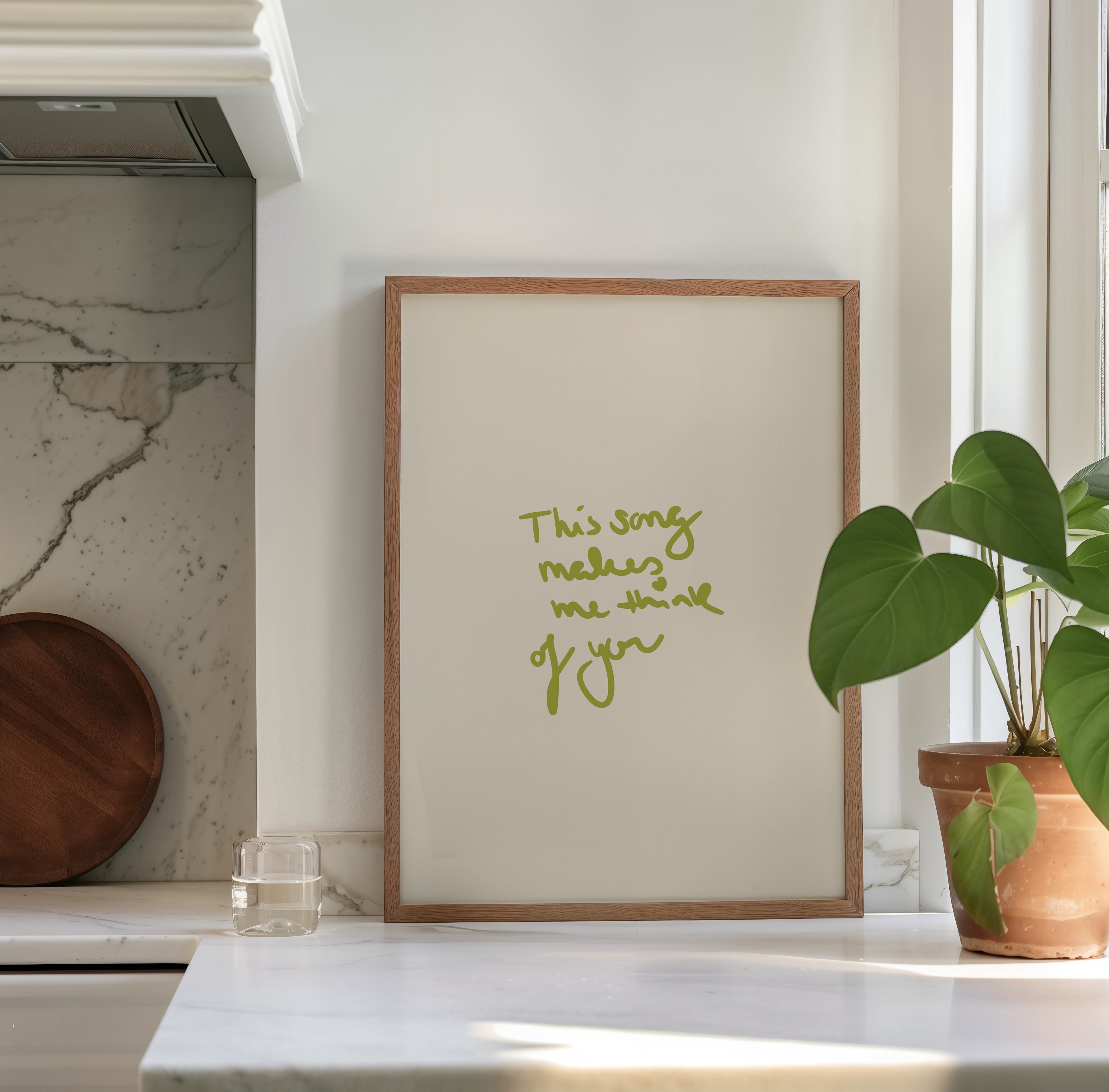 THIS SONG MAKES ME THINK OF YOU POSTER