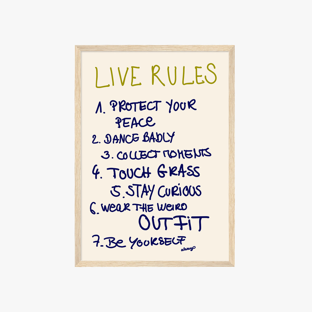 LIVE RULES POSTER