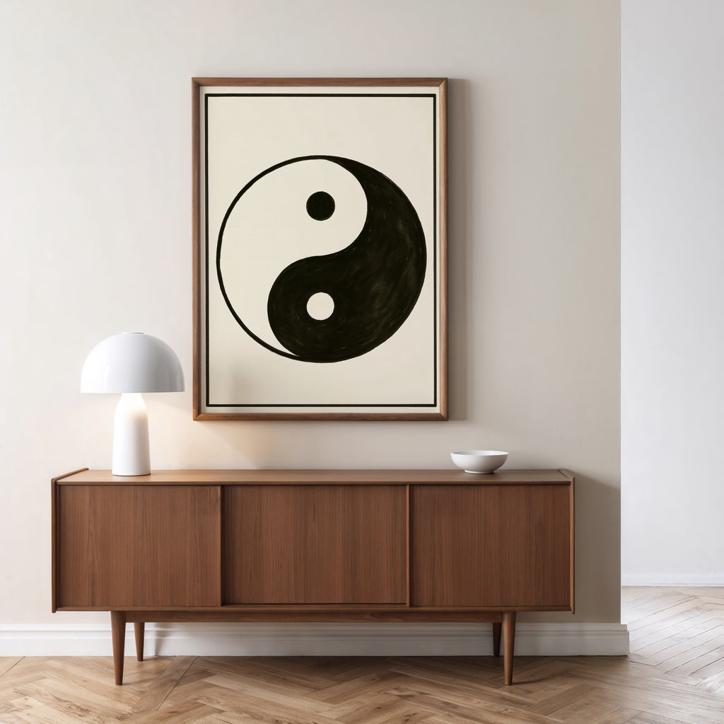 Zen inspiriertes Yin Yang Poster – ruhige Balance für modernes Interior Design