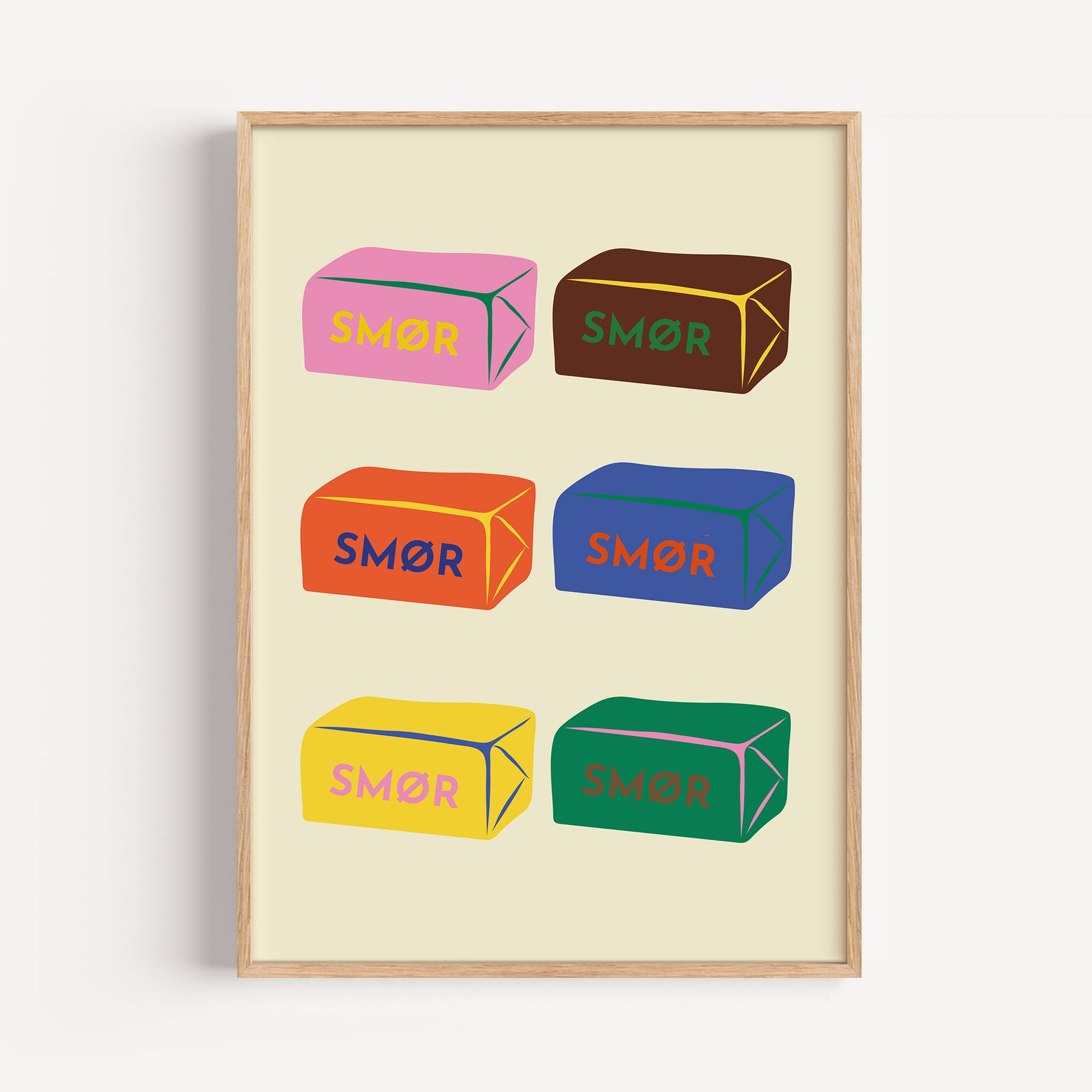 Smør Poster – Retro Wandbild & Moderne Kunst für Küche, Wohnzimmer & Büro