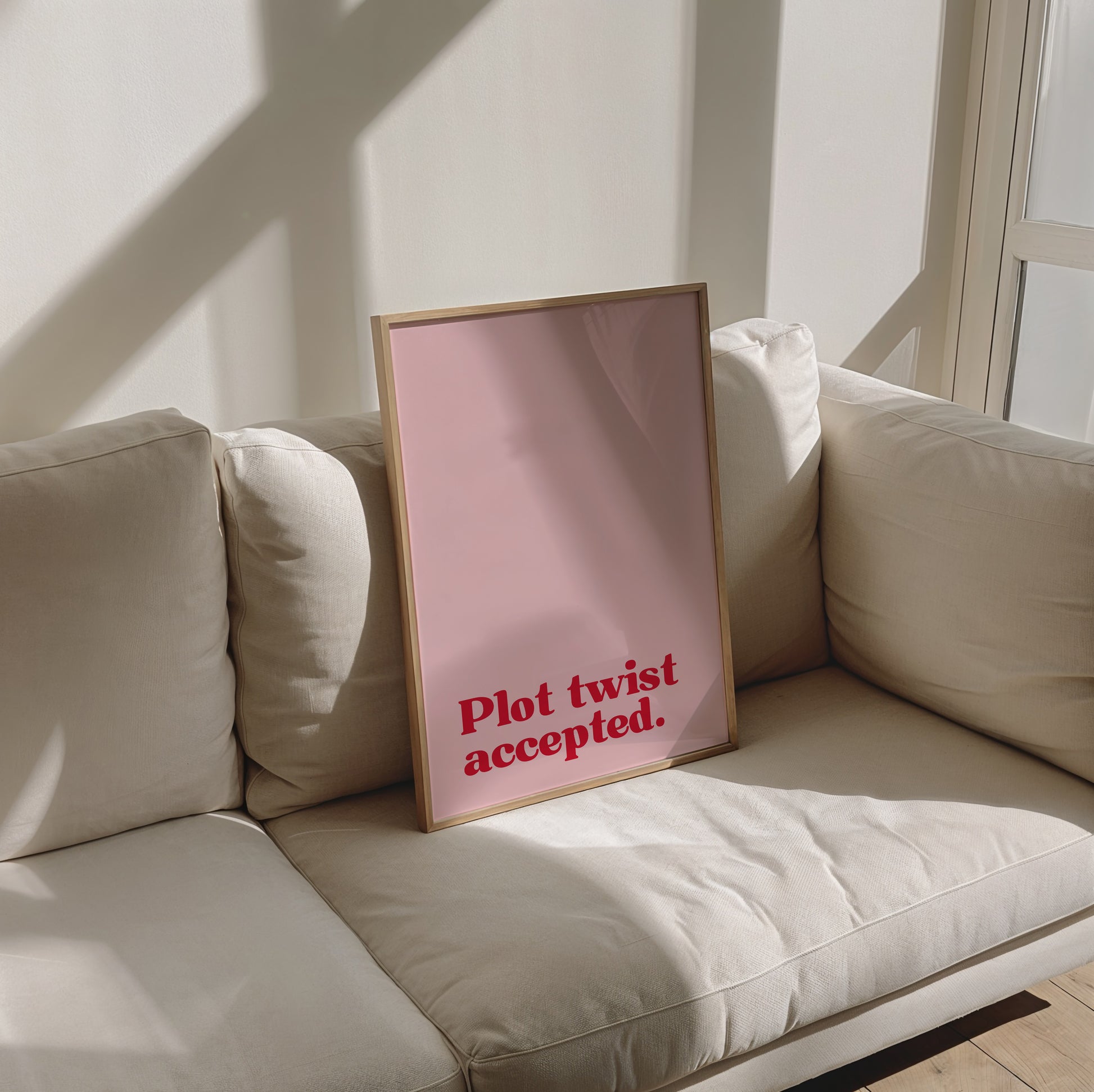 Plot twist Poster | Plot twist accepted | Funny and motivational wall art for friends who love a twist of humor in their decor.