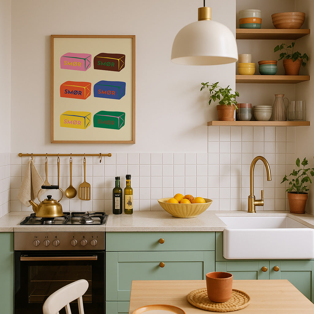 Smør Poster – Retro Wandbild & Moderne Kunst für Küche, Wohnzimmer & Büro